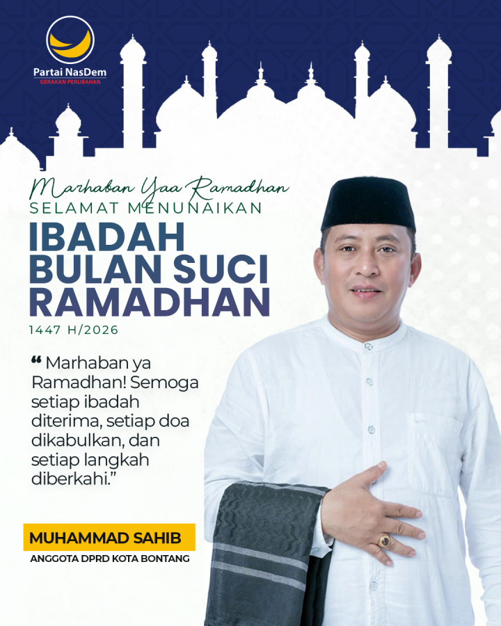 Anggota DPRD Bontang M Sahib Mengucapkan Selamat Ramadhan 1447 H/2026