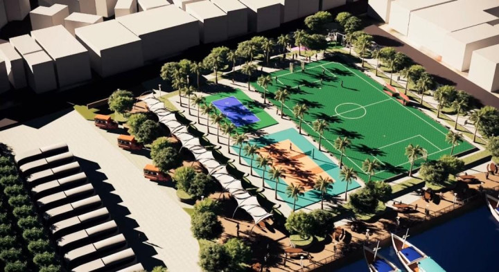 Cakep ! Pemkot Bangun Mini Soccer di Berbas Pantai Rp 13,8 Miliar Tahun Ini