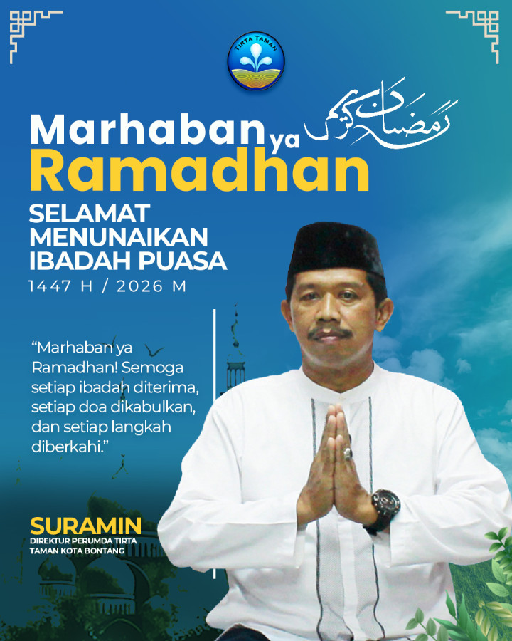 Perumda Tirta Taman Bontang Mengucapkan Selamat Ramadhan 1447 H/2026