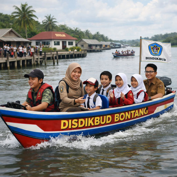 Fasilitasi Pendidikan di Pesisir; Disdikbud Sewa Kapal untuk Transportasi Guru dan Murid