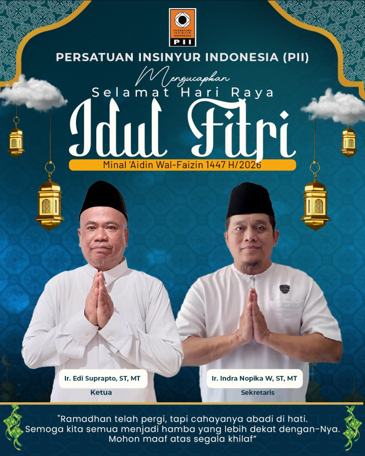 Persatuan Insinyur Indonesia Kota Bontang Mengucapkan Selamat Hari Raya Idul Ftiri 1447 H/2026