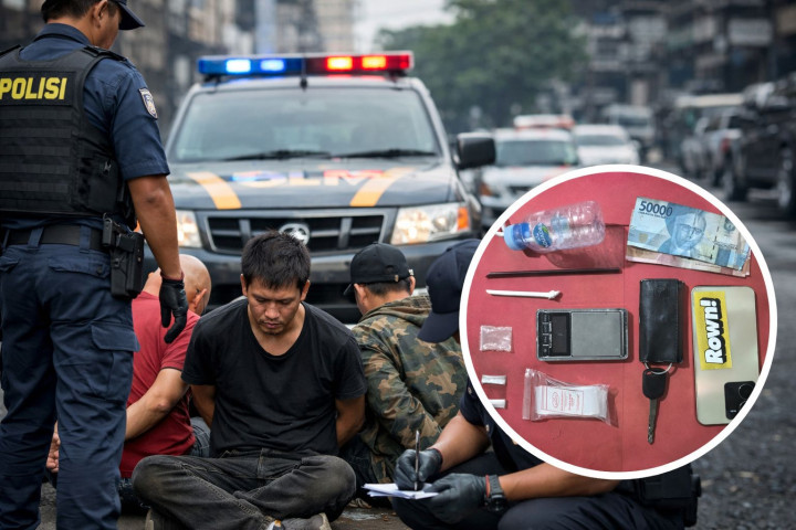 Penjual Sabu Lengkap dengan 2 Kaki Tangannya Ditangkap di Berebas Tengah; Barbuk di Bawah 5 Gram