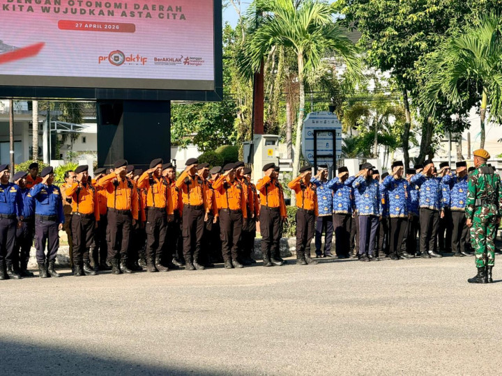Perkuat Semangat Layanan Publik, 20 Personel BPBD Bontang Ambil Bagian Upacara Hari Otonomi Daerah