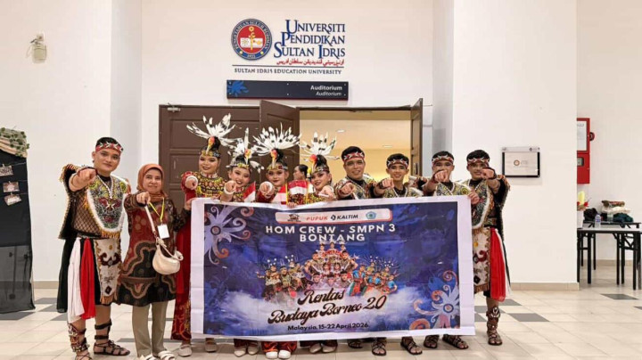 Wakili Bontang di Ajang Internasional, 5 Pelajar SMPN 3 Tampil di Rentas Budaya Borneo di Malaysia