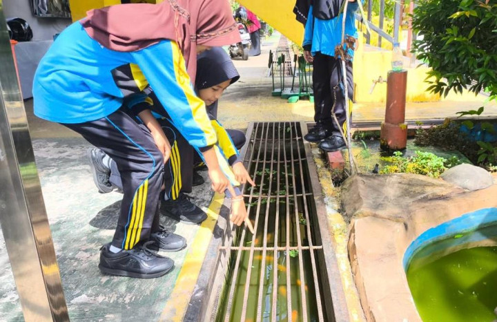 SDN 009 Bontang Utara Sulap Drainase jadi Kolam Budidaya Ikan Nila