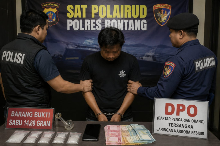 Mengaku Tobat Saat Buron, Pemasok Sabu Jaringan Pesisir Bontang Ditangkap