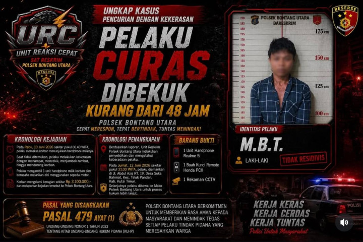 Teman Dekat Berubah Jadi Maling, IRT di Bontang Dicekik dan Ditampar lalu HP Miliknya Dibawa Kabur